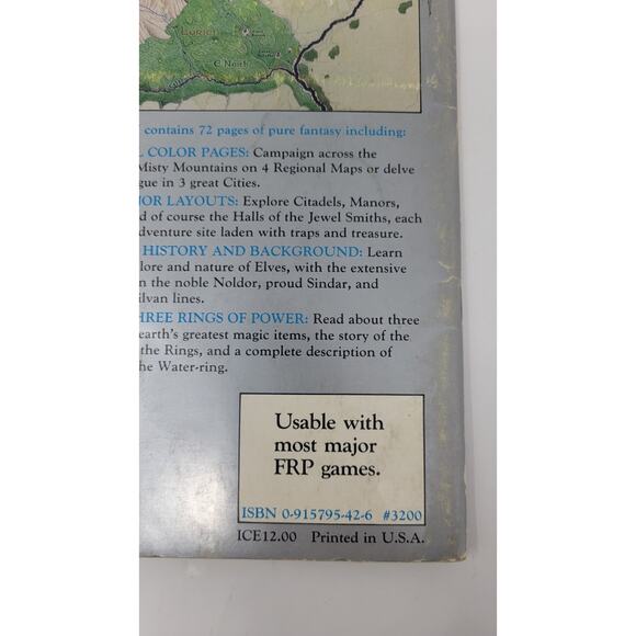 MERP Lorien & the Halls of the Elven Smiths w/Map Middle Earth RPG ICE #3200 - Picture 12 of 12